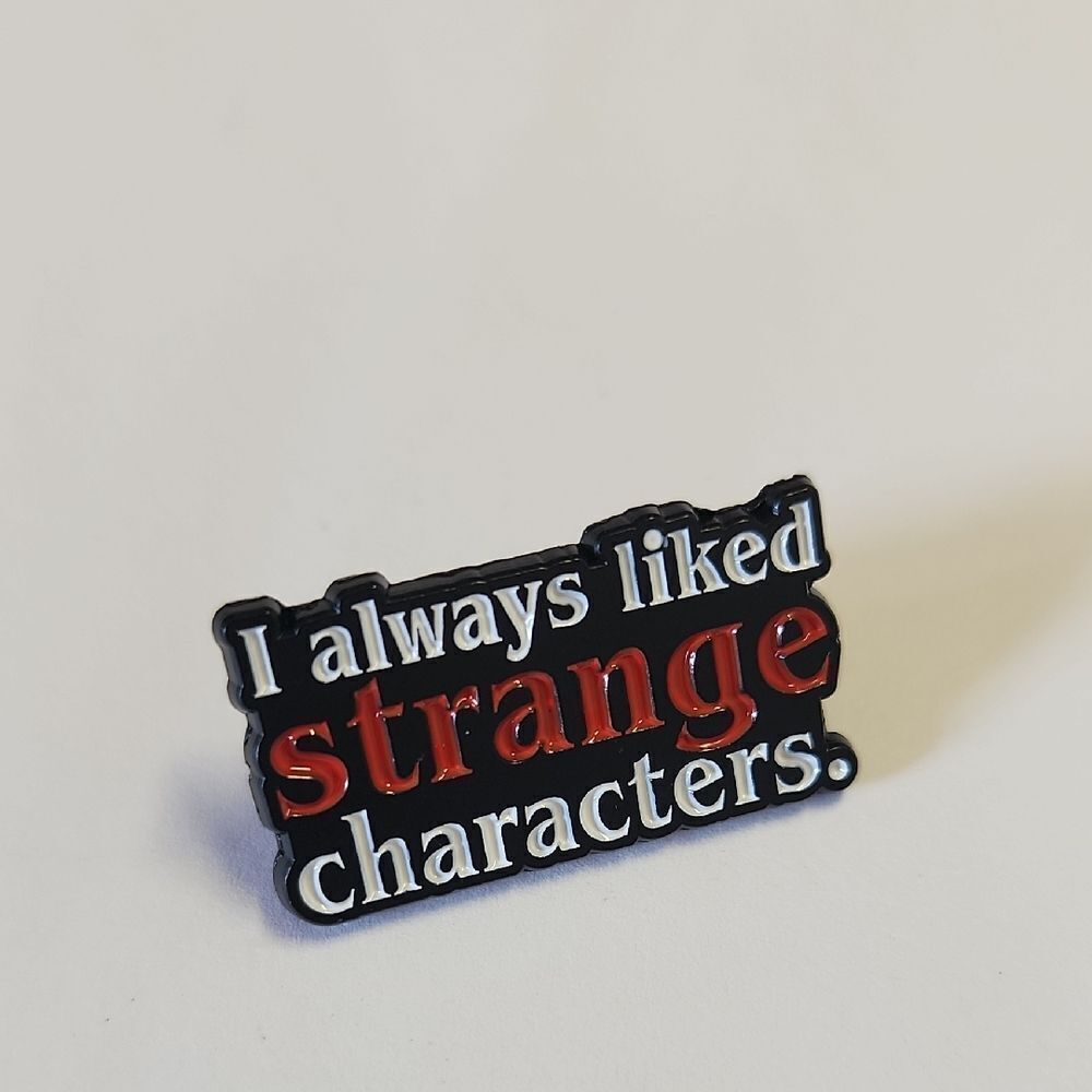 Black and Red Enamel Pin